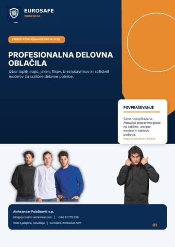 Katalog zimsko-pomladnih delovnih oblačil